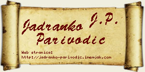 Jadranko Parivodić vizit kartica